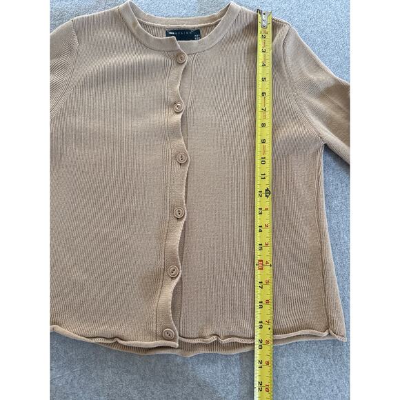 ASOS Design Neutral Ribbed Button Front Cardigan – Size Small (US 4) - Picture 5 of 7